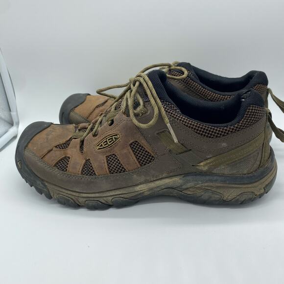 Keen Men's 13 Brown Targhee Vent Leather Hiking Shoes Lace-Up Gorpcore Outdoor - Picture 2 of 7